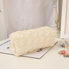 Cream high quality capacious durable pencil case