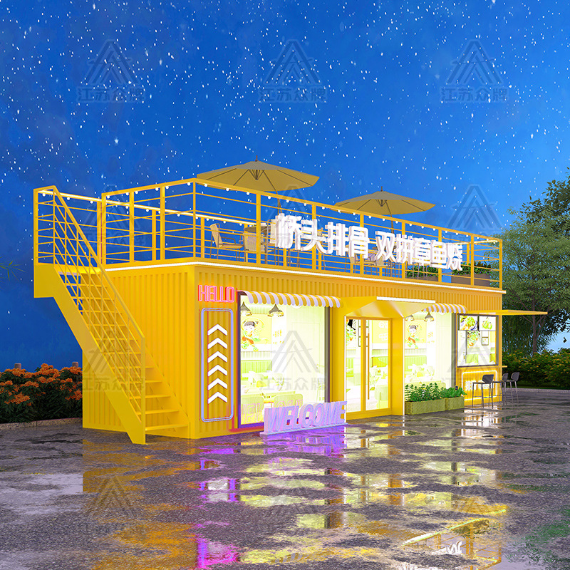 Tiendas de contenedores, puestos escénicos, quioscos, cafeterías, casas móviles de contenedores, mercados nocturnos, tiendas de bebidas, quioscos