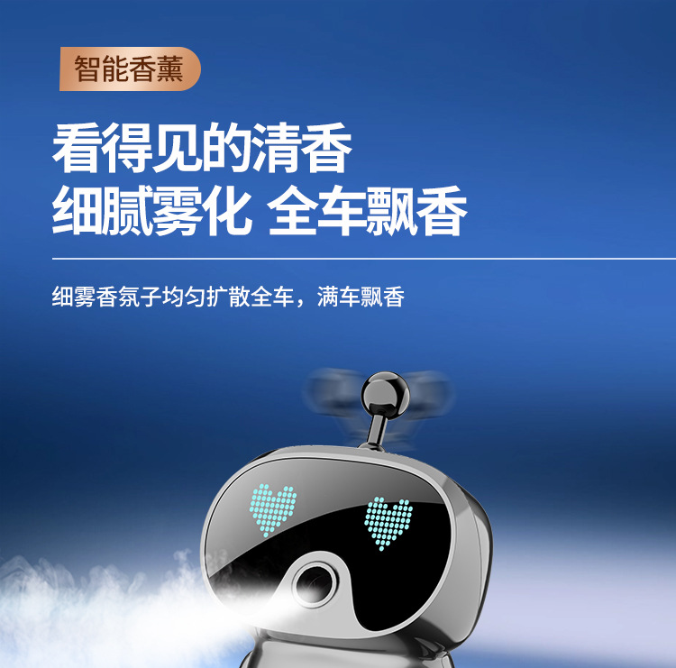 Robot Car Intelligent Aromatherapy Machine Men's Car Car Perfume Holder Internet Celebrant Car Fragrance Advanced Aromatherapy