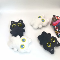 新款小黑猫毛绒挂件可爱小饰品创意玩偶女礼物学生挂件毛绒钥匙扣
