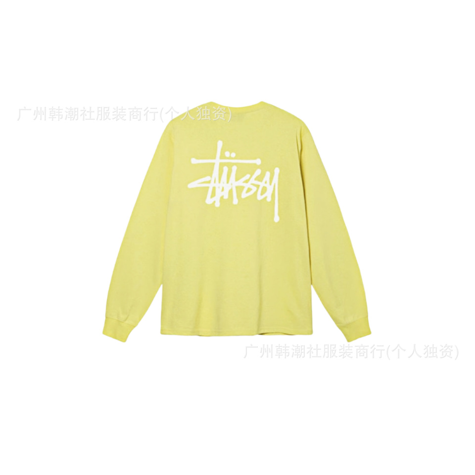 原標クロスボーダーの新型潮牌stuツアーの経典のアルファベットのプリントの丸首の長袖のtシャツは代行します。