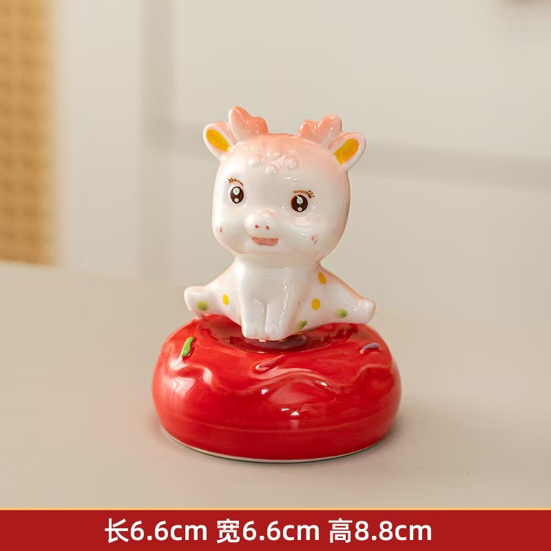 Mayorista lindo gato de ganancia girar la decoración de escritorio Jingdezhen cerámica pequeña decoración cerámica girar decoración