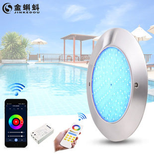 Cross-Border dedicated to ultra-thin led stainless steel swimming pool lamp wall-mounted open-hole-free underwater swimming pool outdoor landscape lighting