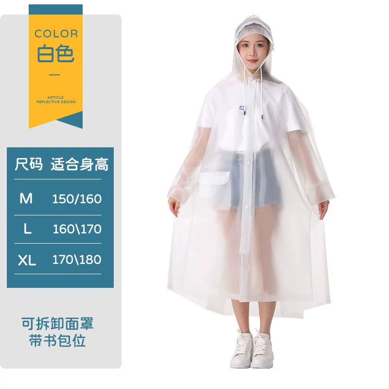 Long travel raincoat for adults