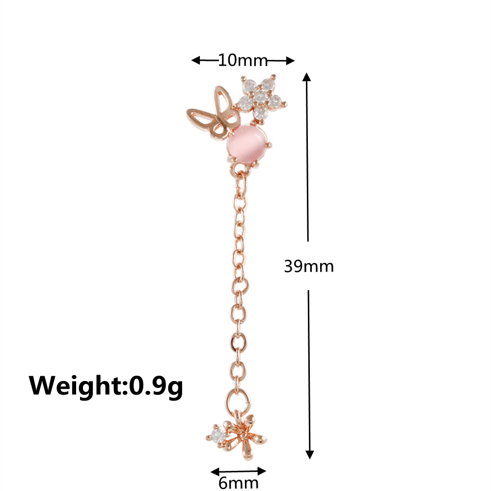 long temperament small fashion star ear bone studs butterfly earrings