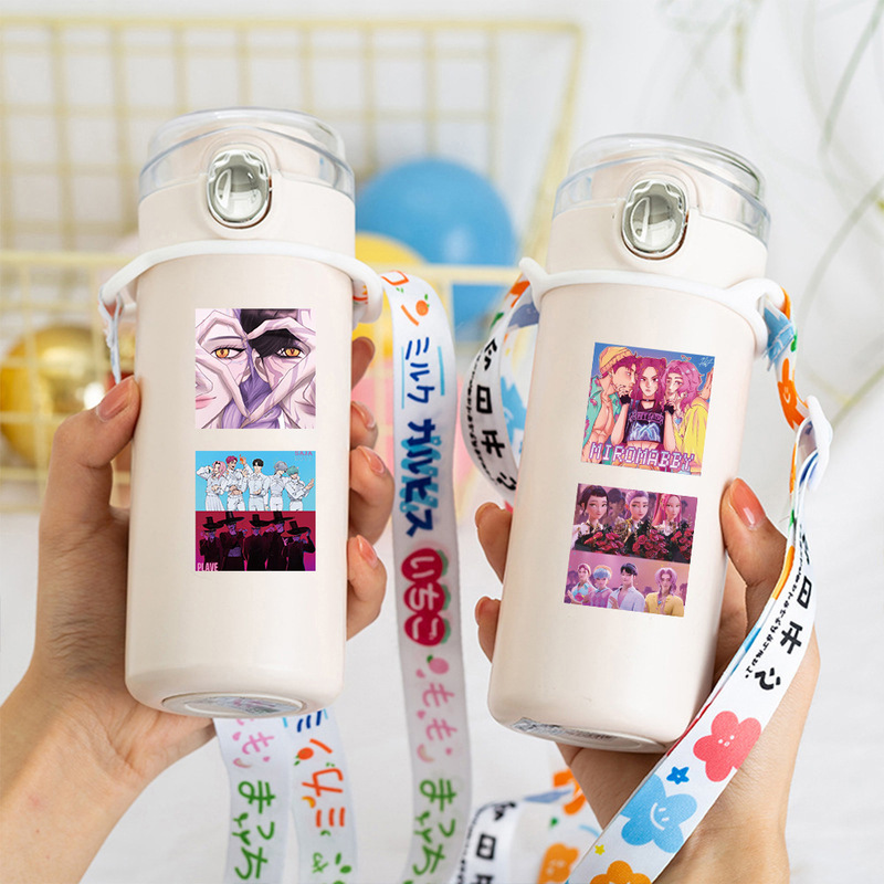KPOP猎魔女团贴纸卷500周边封口贴diy手账文具笔记本装饰切膜胶带|undefined