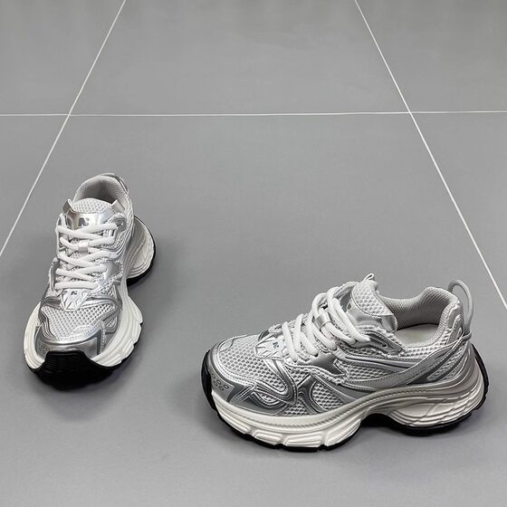 Mesh Torre Shoes Women's 2025 Summer New Thin Platform Thick Bottom Breathable Casual sneaker Trendy