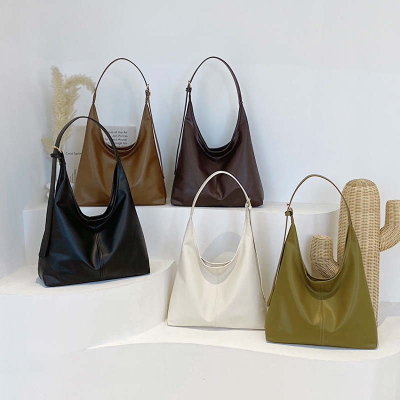 Autumn and Winter Large-Capacity Work and Commuting High-End Cross-Body Brown Tote Bag for Women 2025 New Single Shoulder Armpit Bag