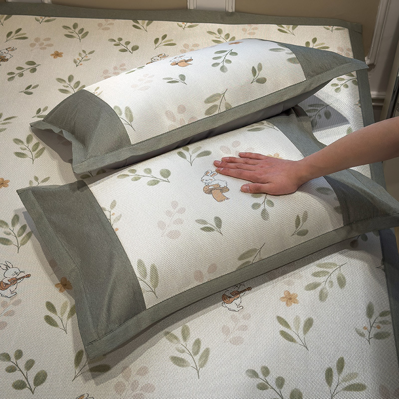 2025 nueva funda de almohada de seda de hielo funda de almohada para el hogar única funda de revestimiento de núcleo de almohada de 48x74cm verano