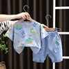 Summer set, children's summer clothing, western style, with short sleeve, wholesale