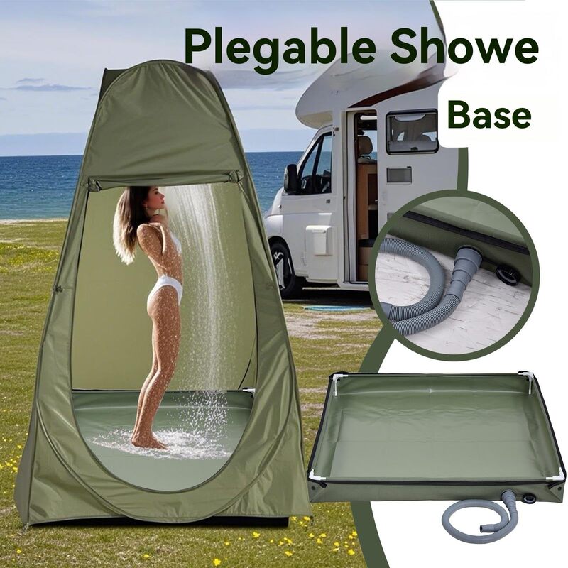 Cross-Border Hot-Selling Foldable Shower Tray for Camping, Water Play, Sand Play, Fishing, Garden Cleaning, Pvc Outdoor Shower