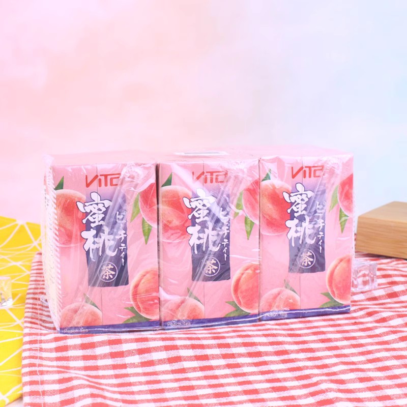 Hong Kong imported fruity drink Vita Peach Tea 250ml*6 boxes Hong Kong version