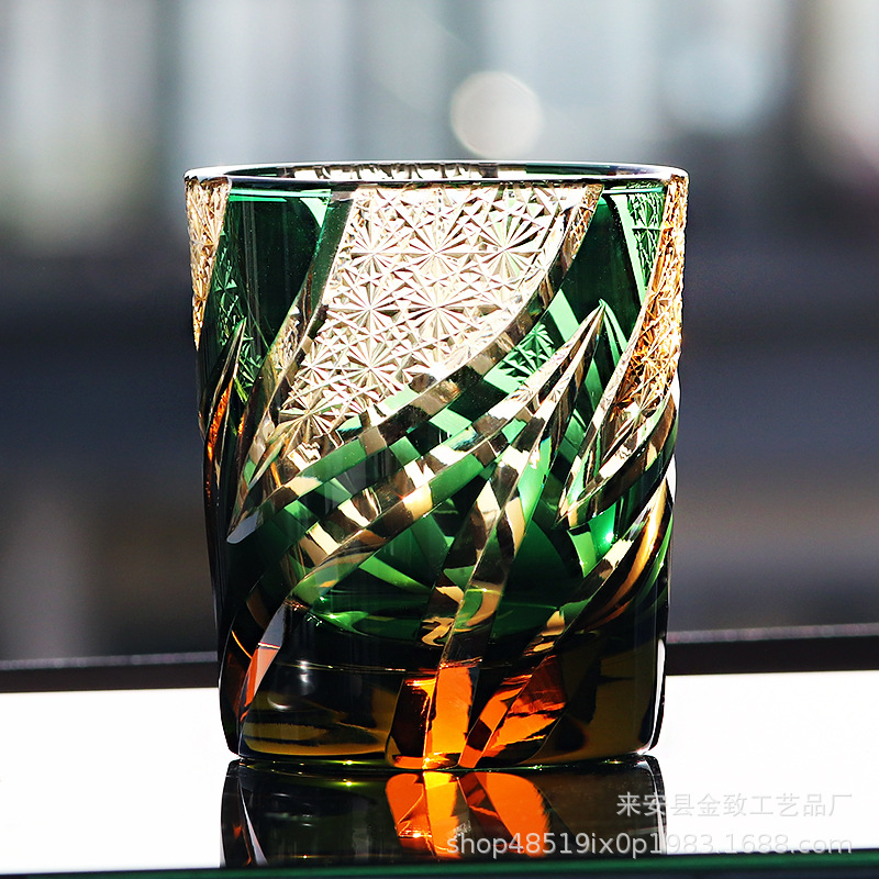 Copa de cristal Edo de estilo japonés, copa de whisky, copa de vino hecha a mano de alta calidad, copa de bar, copa de cerveza, regalo