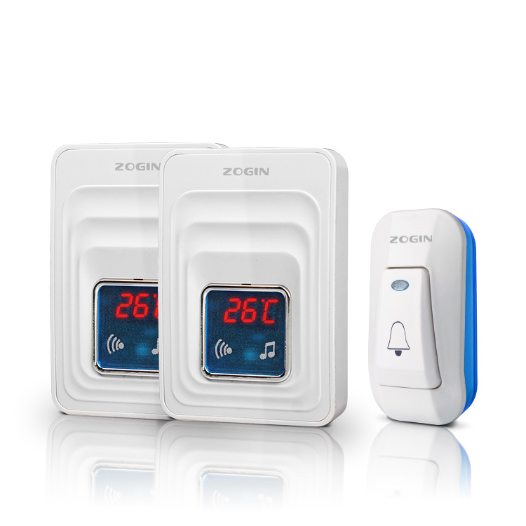 卓进B1-1717 门铃 无线交流家用遥控门铃厂家亚马逊货源温度门铃