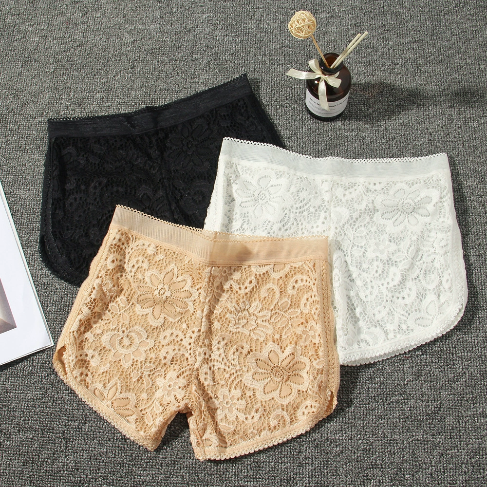 Летние Популярные защитные штаны, верхняя одежда, милая красота, нижнее белье с кружевом, женские трехточечные штаны с защитой от воздействия, нижние шорты, женские
