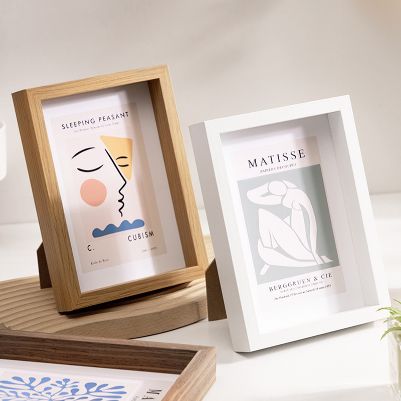 Three-dimensional hollow photo frame empty frame 6-6 inch 7-inch 8-inch photo printing plus photo frame advanced sense table photo album customization