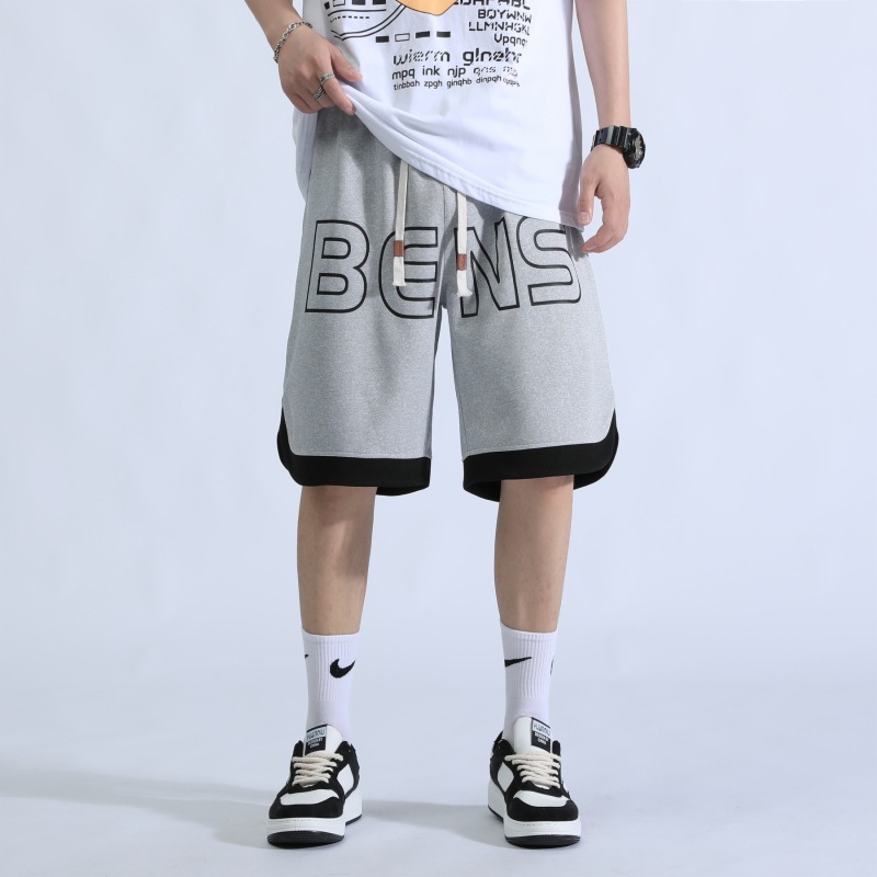 Pantalones cortos casuales para hombres verano 2025 nuevos pantalones deportivos de punto elásticos sueltos de moda pantalones juveniles