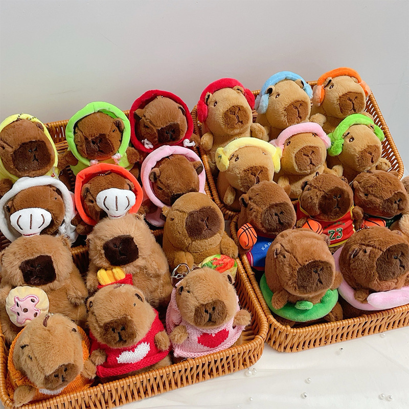 Cute Cartoon Capybara Series Plush Pendant Guinea Pig Doll Doll Capibala Children's Holiday Gift Wholesale