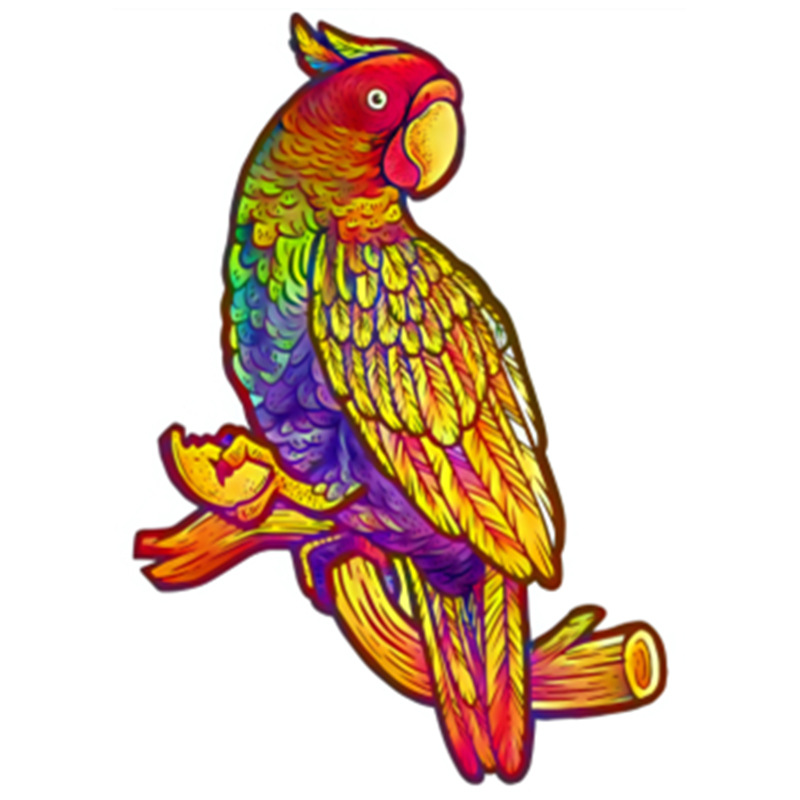 Especial en forma de rompecabezas de madera León búho Lobo Tyrannosaurus animal transfronterizo rompecabezas irregular bloques de construcción de los niños de juguete