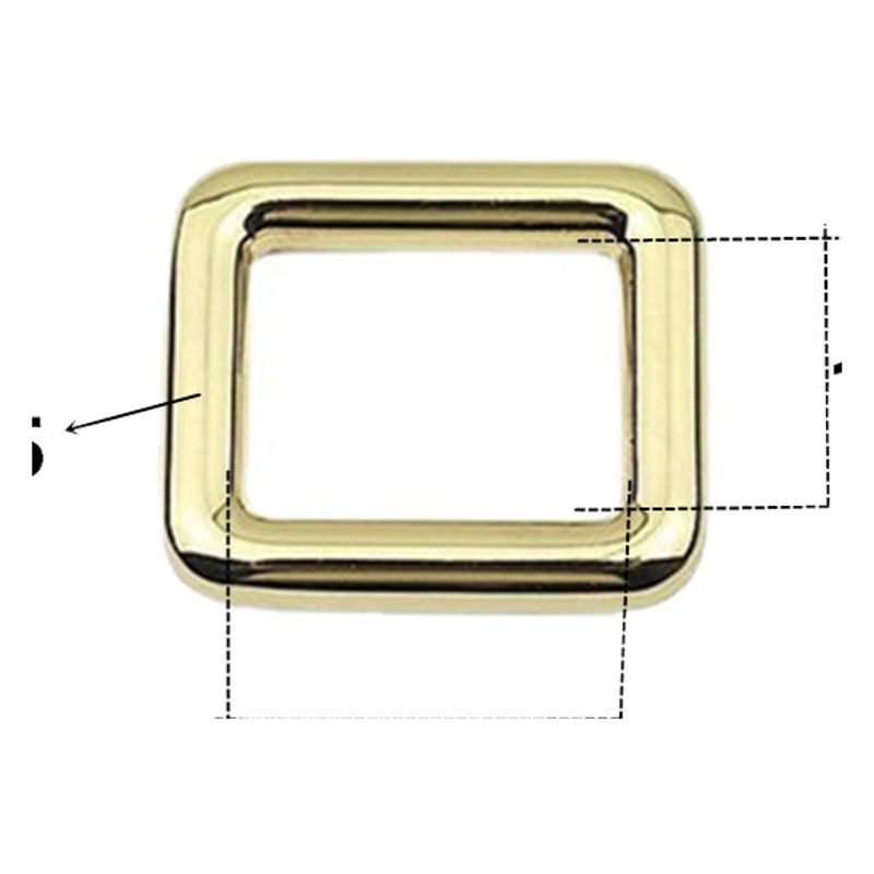 6-point square buckle round line mouth buckle zinc alloy square buckle die casting round corner square buckle luggage hardware accessories