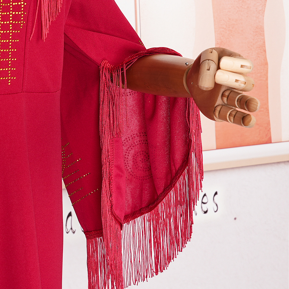 Women's Clothing plus size commuting tassel dress_voghion.com