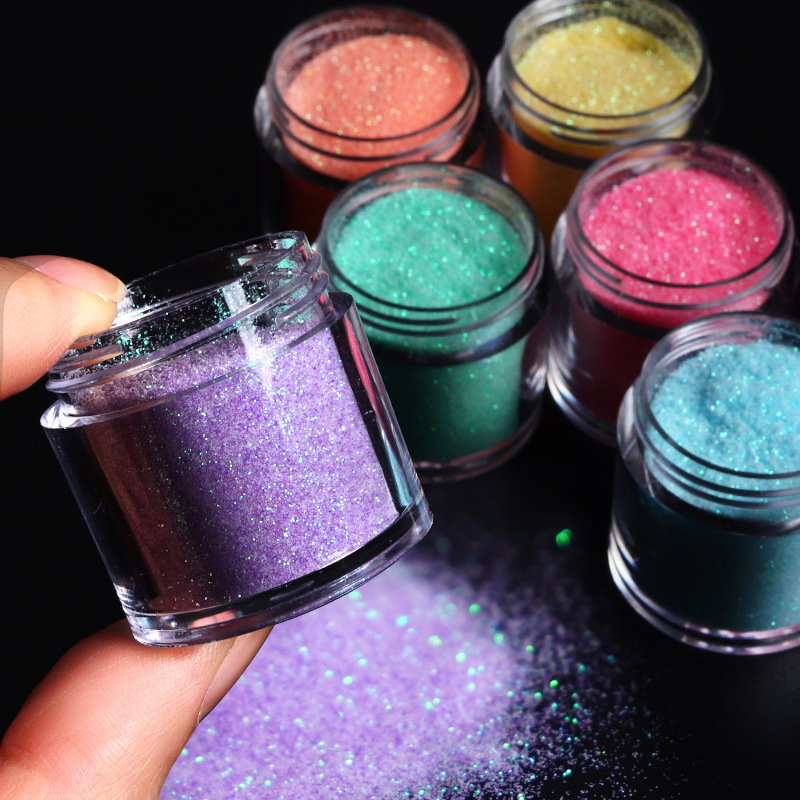 Sparkling 10ml Glitter Jewelry Sugar Powder Woolen Nail Art Decoration Bottled Candy Glitter Powder Autumn and Winter Nail Accessories