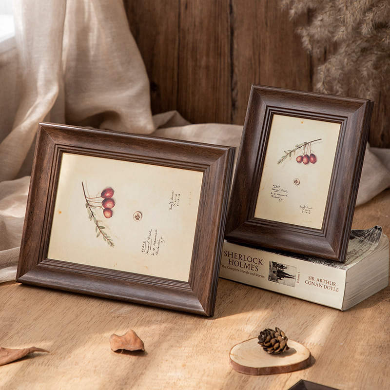 Retro Photo Frame Home Decoration Creative Picture Frame Wall Hanging American Photo Frame Wall Hanging Table 6 Inch 7 Inch A3 Photo Washing