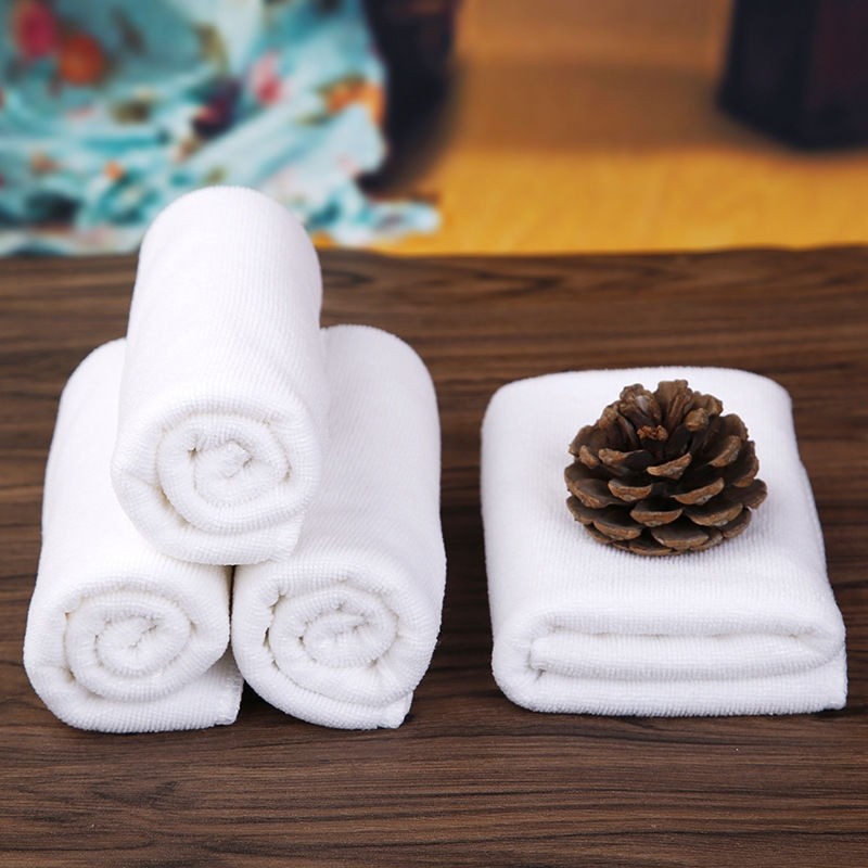 Wholesale 30*30 White Small Square Towel 36g Ultra-Thick Microfiber Hand Towel Cleaning Housekeeping Kitchen Cleaning Wipe