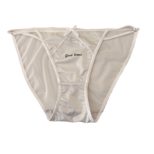 High-sexy goddess ~ Japanese thin milk silk women's low-waist underwear with high slits sexy pure desire girls' briefs