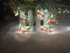 Christmas tree cart warm white