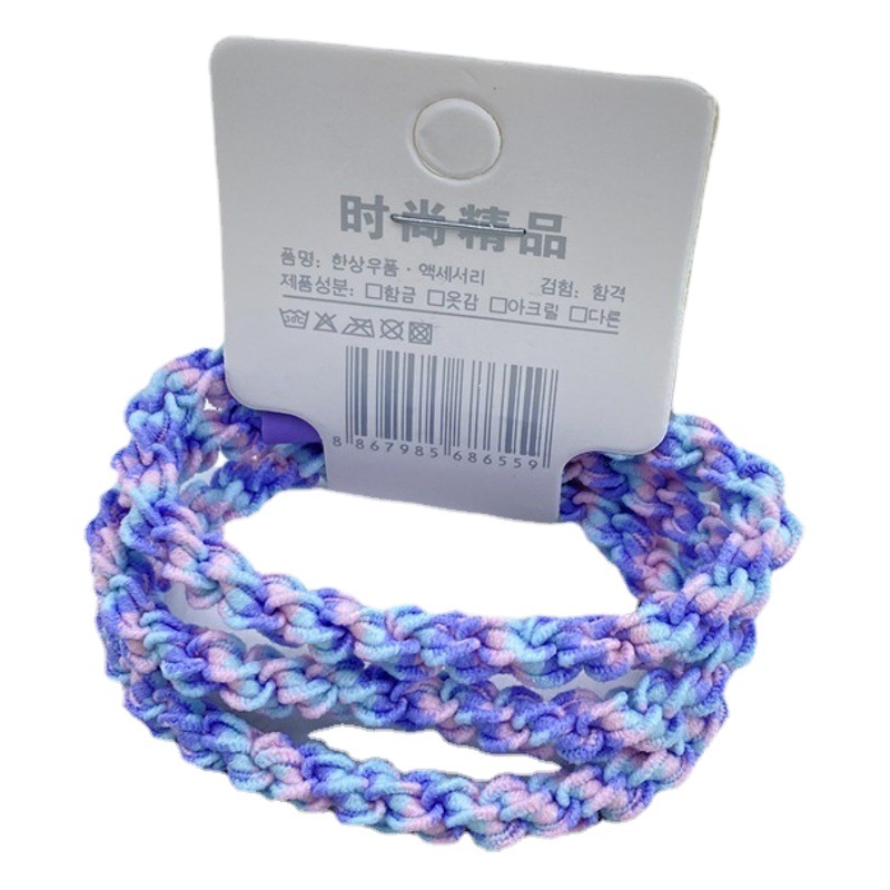 100 descuento estilo coreano accesorios para el cabello trenza básica cuerda de pelo 3 tarjetas código de barras cabeza cuerda banda de goma banda de pelo 2 yuanes