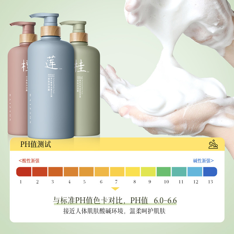 Bai Zhen Tang negro cedro aroma gel de baño, limpieza profunda, refrescante champú de perfume, gel de baño para lavar y proteger image 2