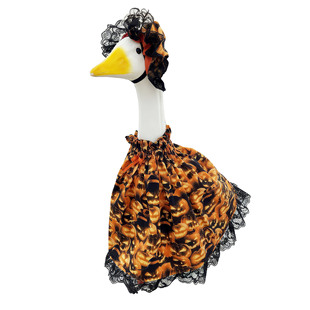 Amazon Independent Station Big White Goose Dress up Halloween Skeleton Goose Clothes Handmade