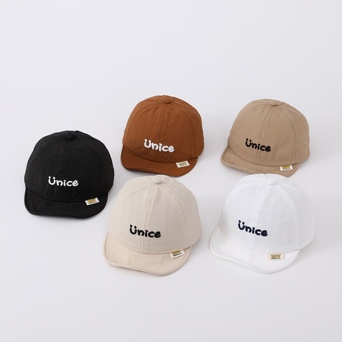 Embroidered letters simple children's quick-drying peaked cap summer thin Korean style baby fashionable sun visor trendy hat