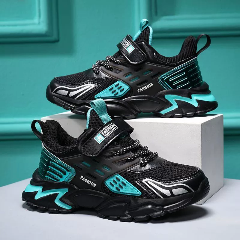 Обувь для мальчиков оптом Детские кроссовки сетчатые дышащие весенне-осенние кожаные новые студенческие школьные туфли для больших детей