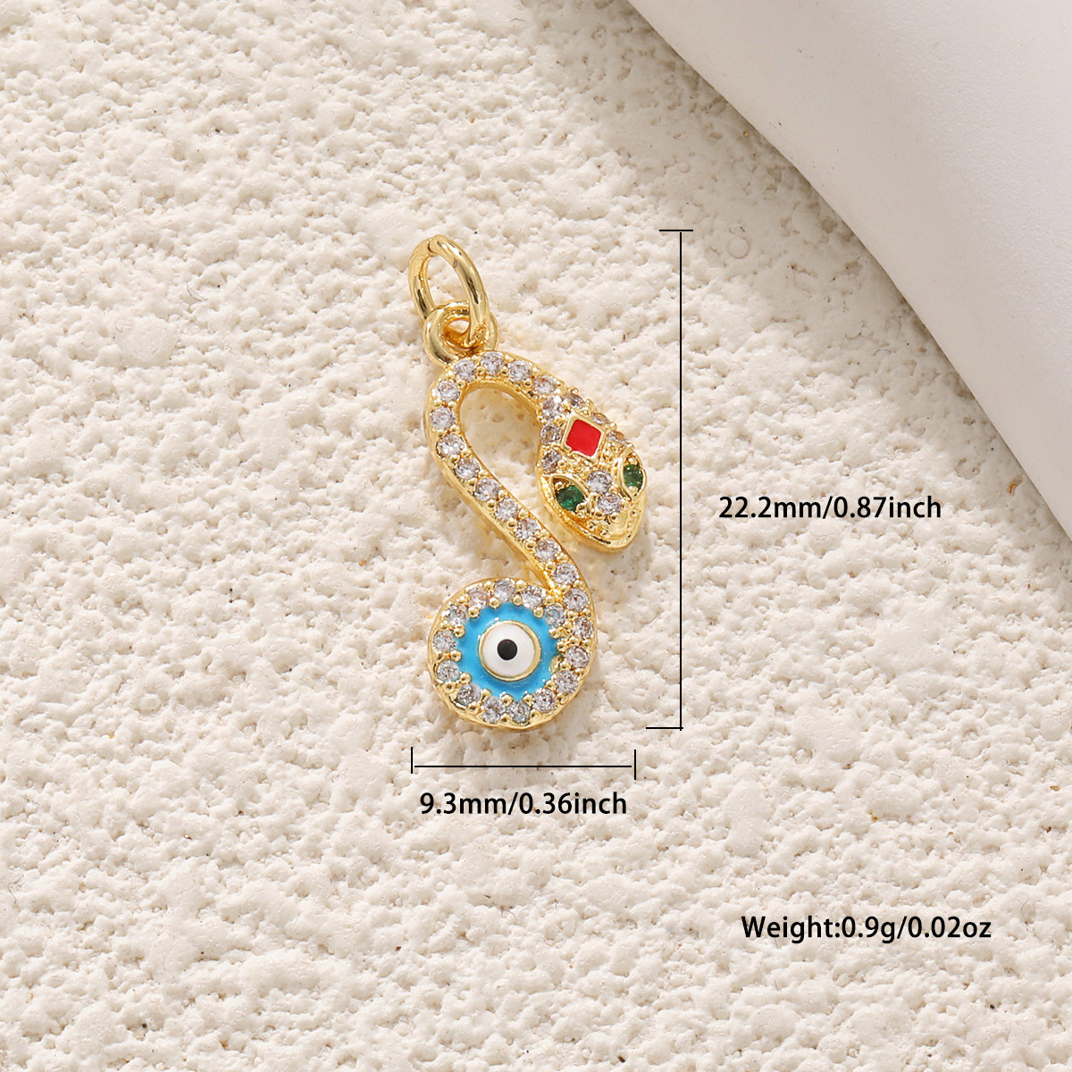 5g Weight Pendant Jewelry Making Type 13.8*18mm Jewelry Making Size Zircon Inlay Material DIY Jewelry Accessories Classification 1 Piece Quantity Copper Material Eye Pattern Enamel, Inlay Design IG Style Style 1 Piece 13.8*18mm Copper Zircon Eye Pendant 24