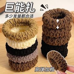 厚手の太くて弾力性の高い髪ひものタオルの輪のポップコーンのカラーの継ぎ目のない髪輪のポニーテールの髪ひもの髪飾り