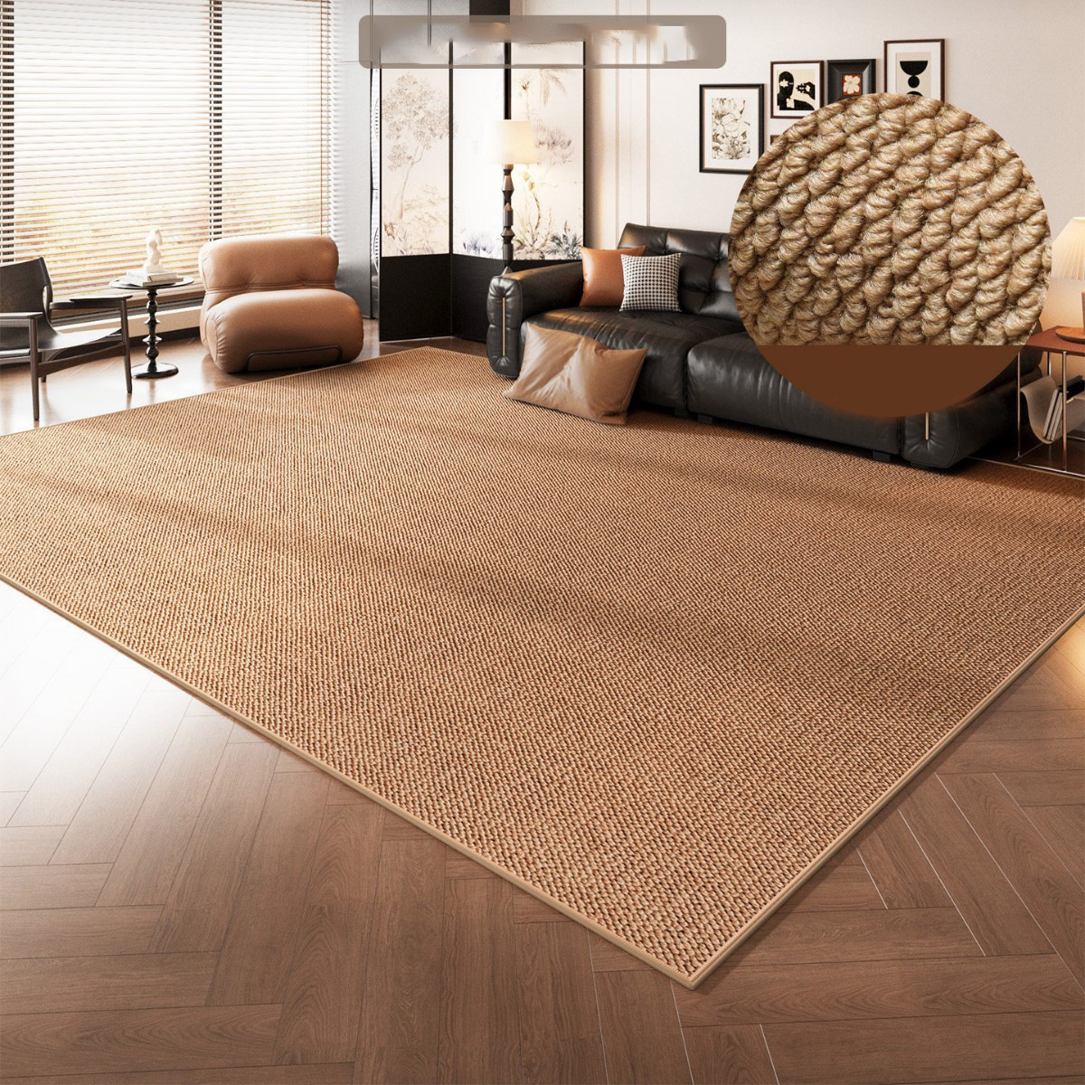 Retro wear-resistant non-slip carpet for home use for living room