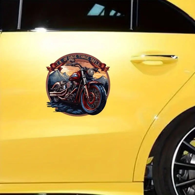 Cross-border car stickers, American retro motorcycle vinyl decals, free rider home stickers, waterproof and durable