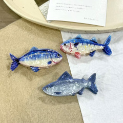 创意仿真海洋抓夹青花鱼海鲈鱼金枪鱼趣味鱼类发夹半扎发鲨鱼夹女