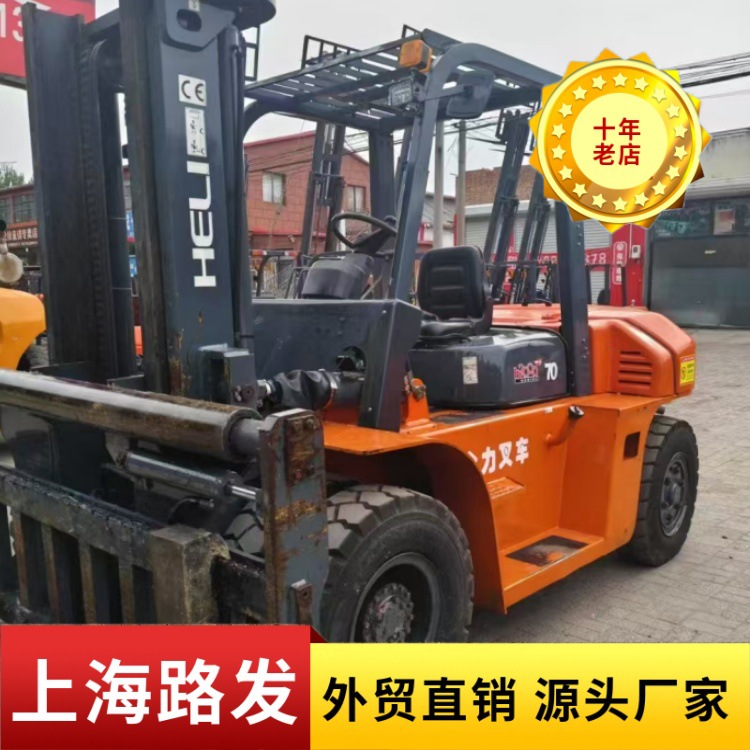 HeLi usado 5 toneladas grandes 5 toneladas / Hangzhou 7 toneladas carretillas elevadoras diesel 90% nuevo 10 toneladas carretillas elevadoras gran tonelaje monopolio
