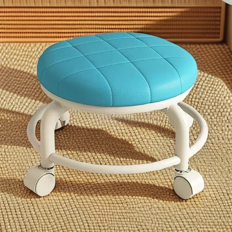 Polia taburete bajo rueda universal doméstica taburete pequeño silencioso con ruedas taburete taburete taburete taburete de sala de estar taburete de niños taburete redondo