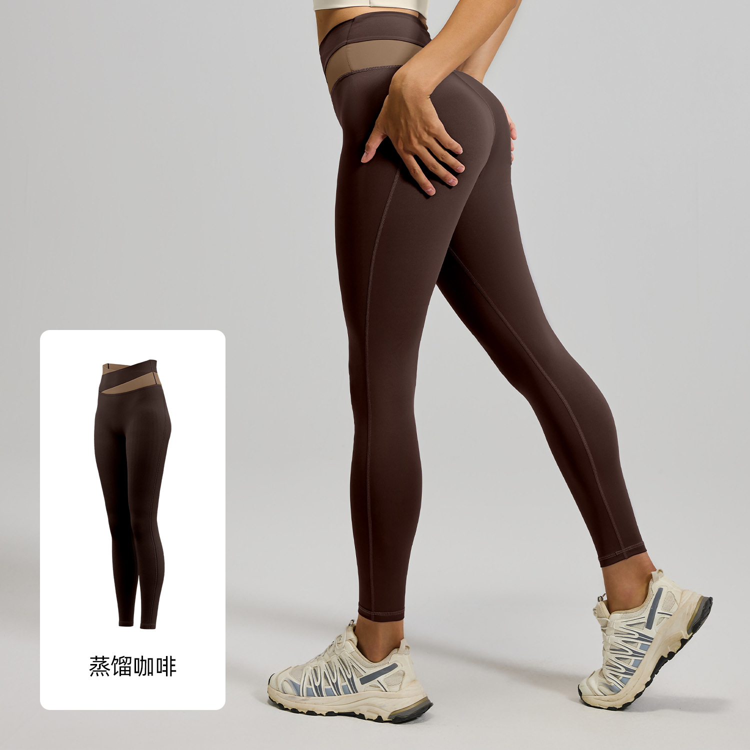 Juyitang cintura alta mujer melocotón ceñido glúteos abdomen correr deportes fitness pantalones de yoga