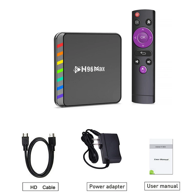 H96 MAX W2 набор - топ-бокс 4G/64GB Android11 S905W2 5G двойной Wi-Fi 4K TVBOX