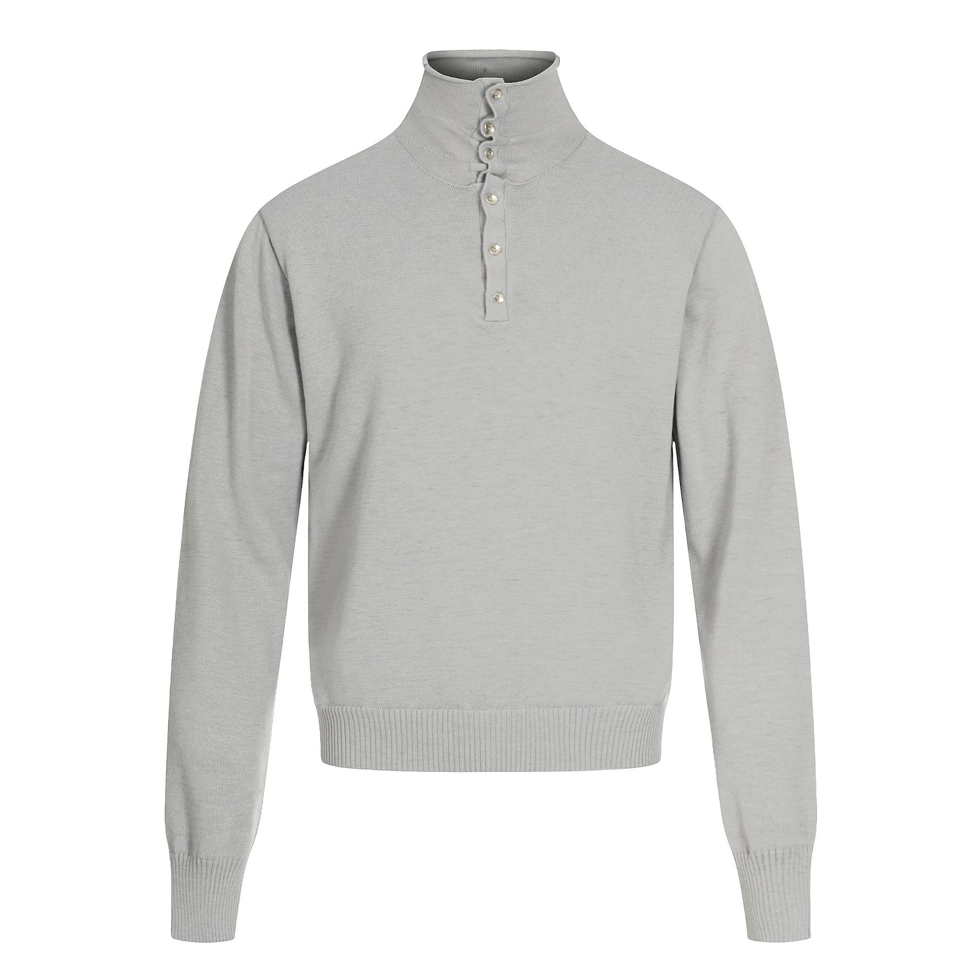 Mfy240 Simple Pure Color Design Unisex Knitwear Street Trendy Men's High-End Loose Ultra-High Collar Knitwear