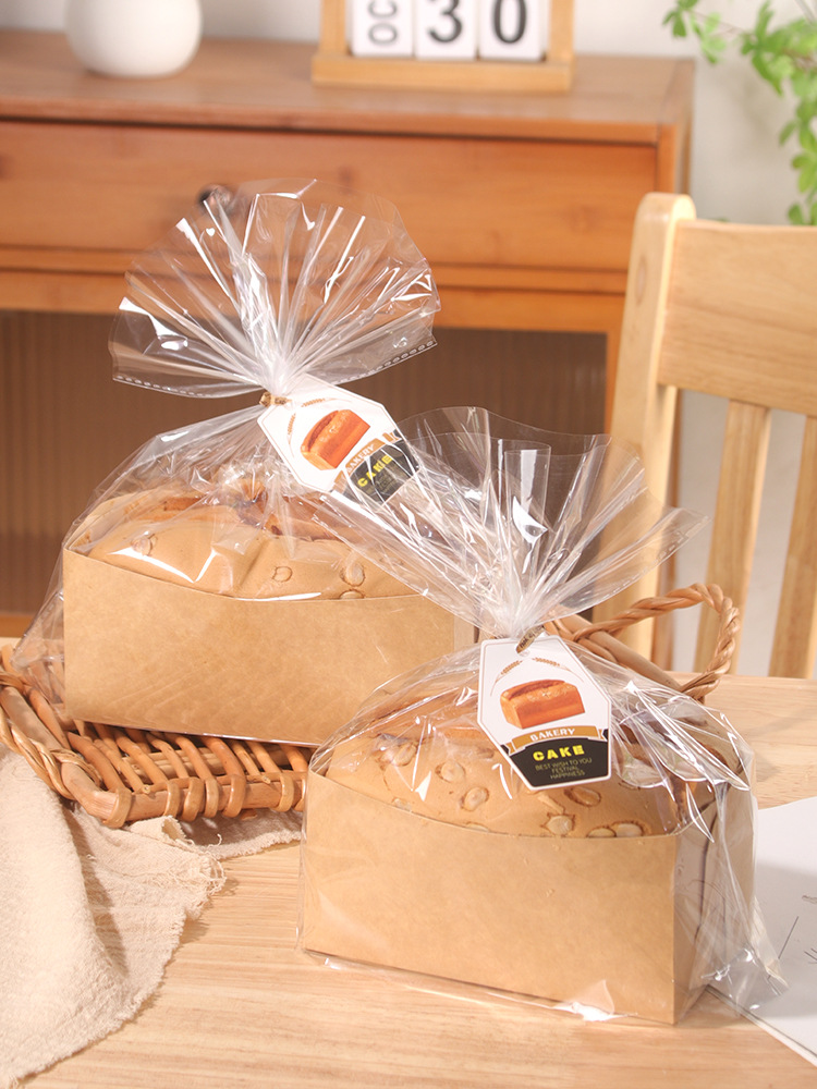 金枕蛋糕纸托包装盒耐高温吐司纸盒袋烘焙袋子一次性面包盒子模具