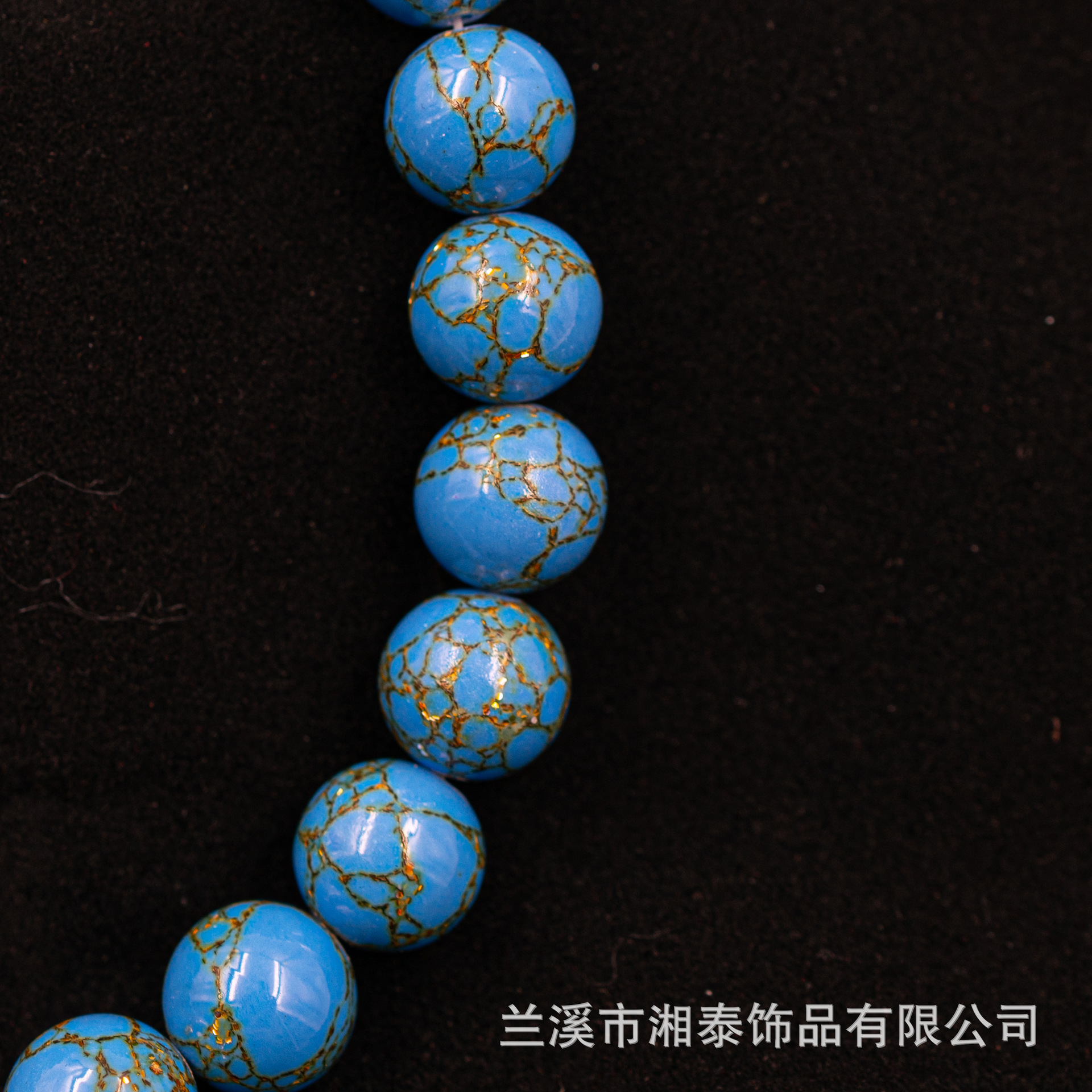 Factory direct supply golden turquoise loose beads DIY jewelry accessories artificial stone bracelet spacer beads jewelry accessories wholesale