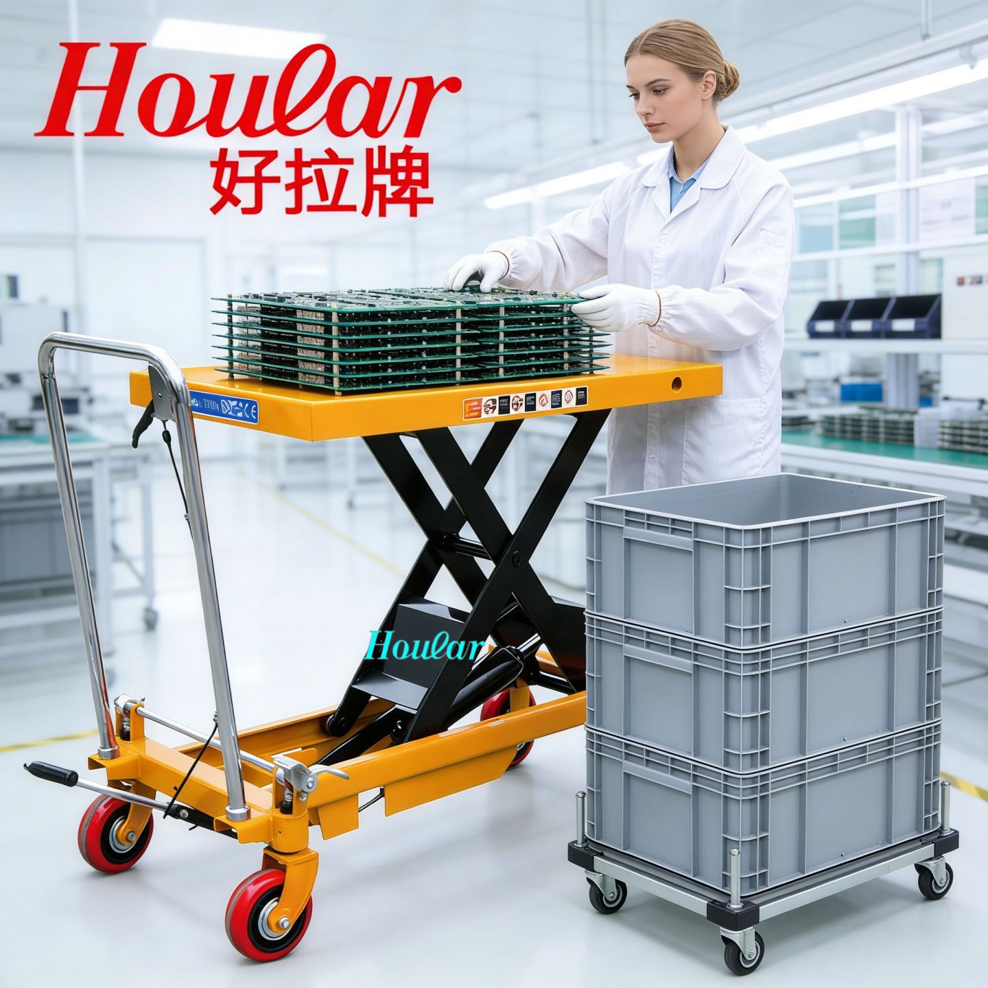 特惠1吨升高1米手动液压平台车手推升降平台脚踏式升降车