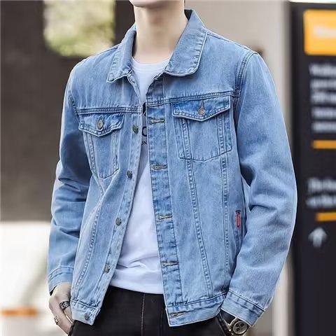 Autumn winter casual top jacket men's and women's loose clothing plus size denim_voghion.com