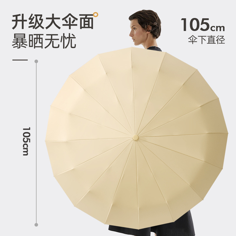 Paraguas plegable automático de 48 huesos paraguas a prueba de sol a prueba de lluvia de doble uso para hombres grandes resistentes al viento